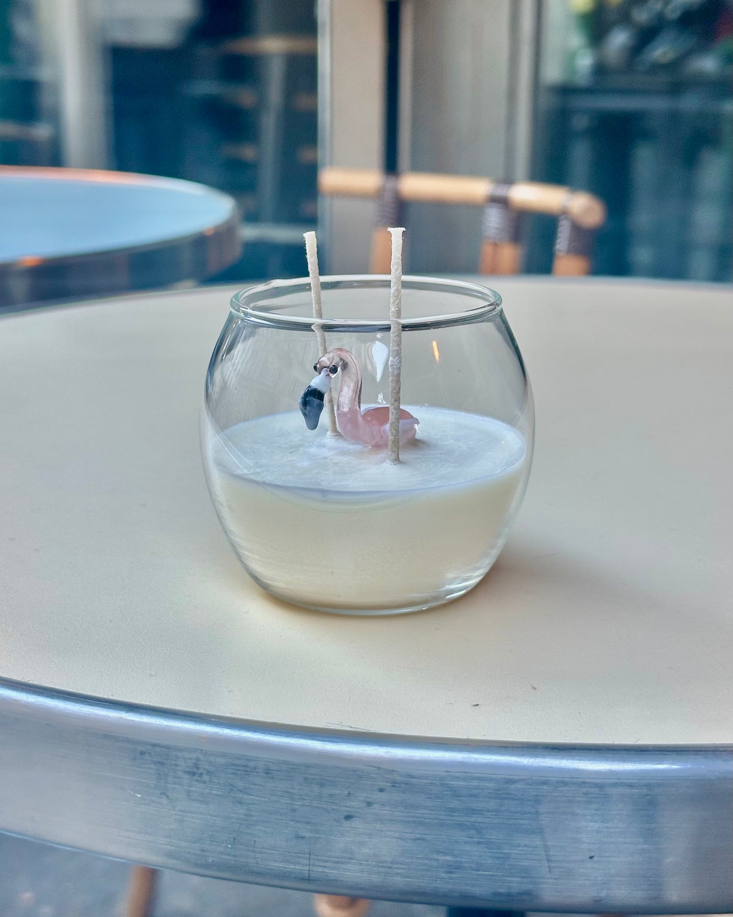 Bougie Flamant Rose