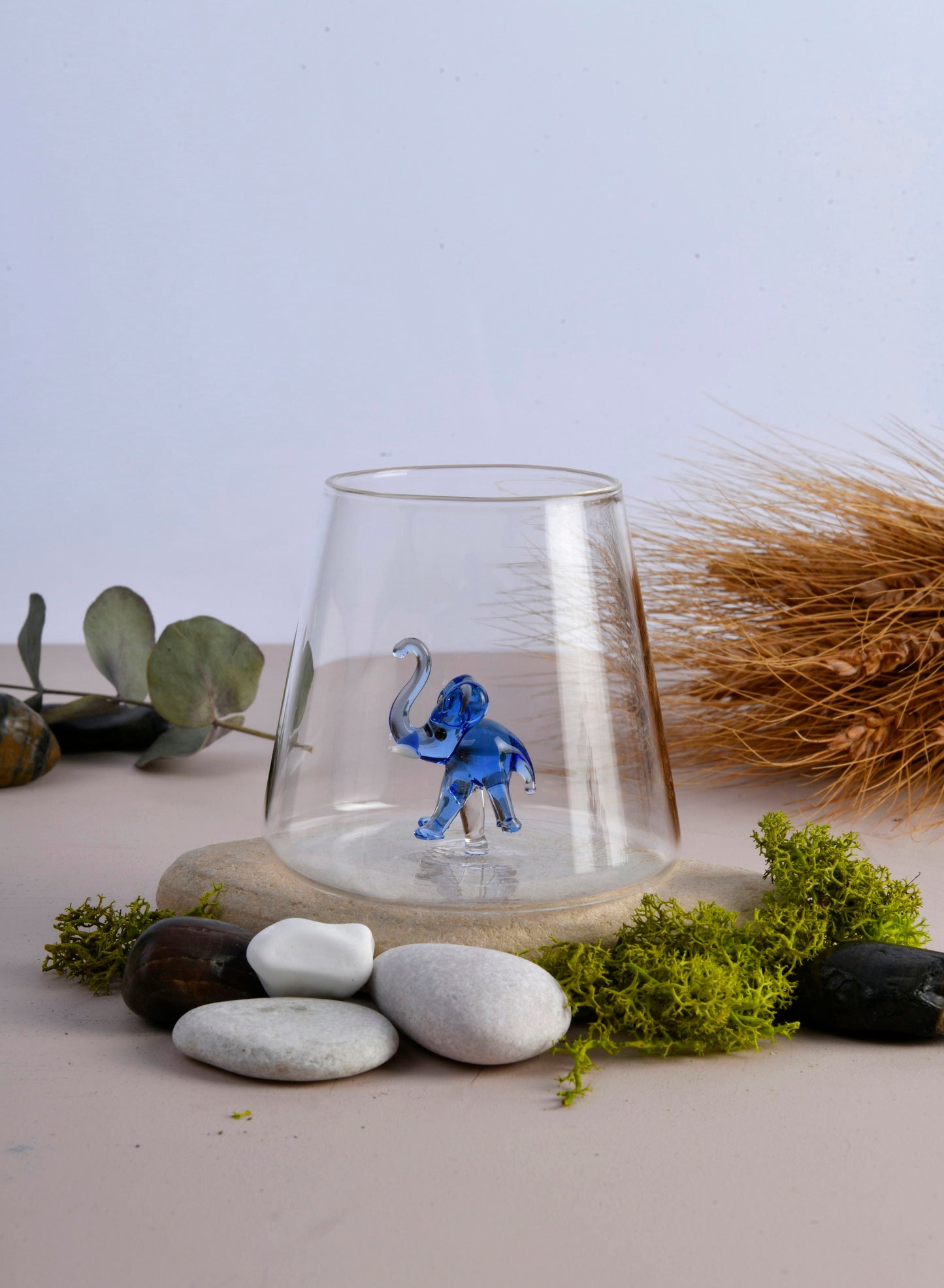 Verre Eléphant Bleu