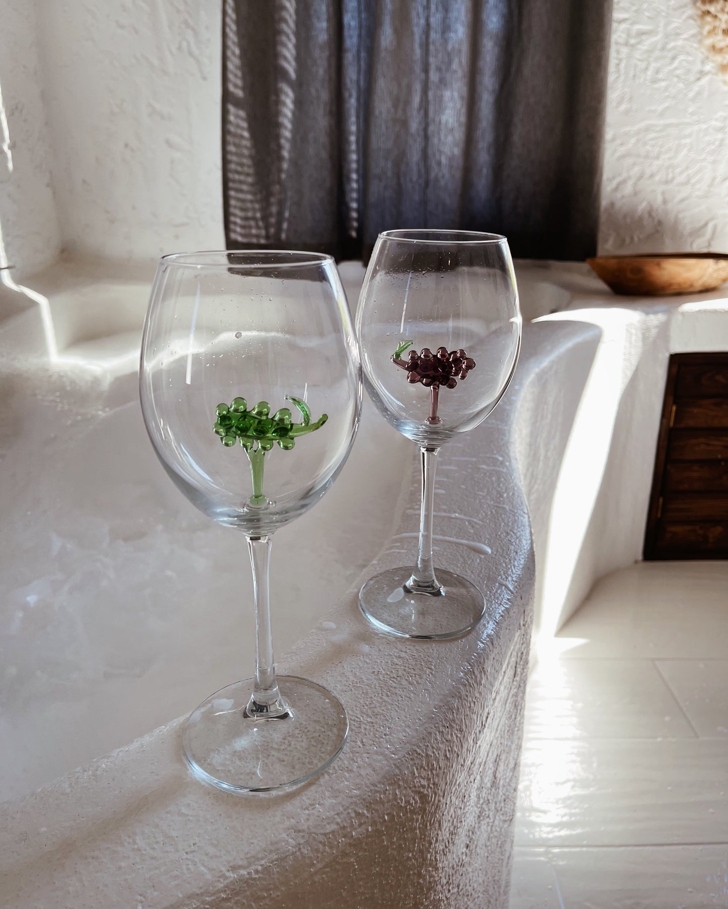 Grape Stemmed Glasses - Set of 2