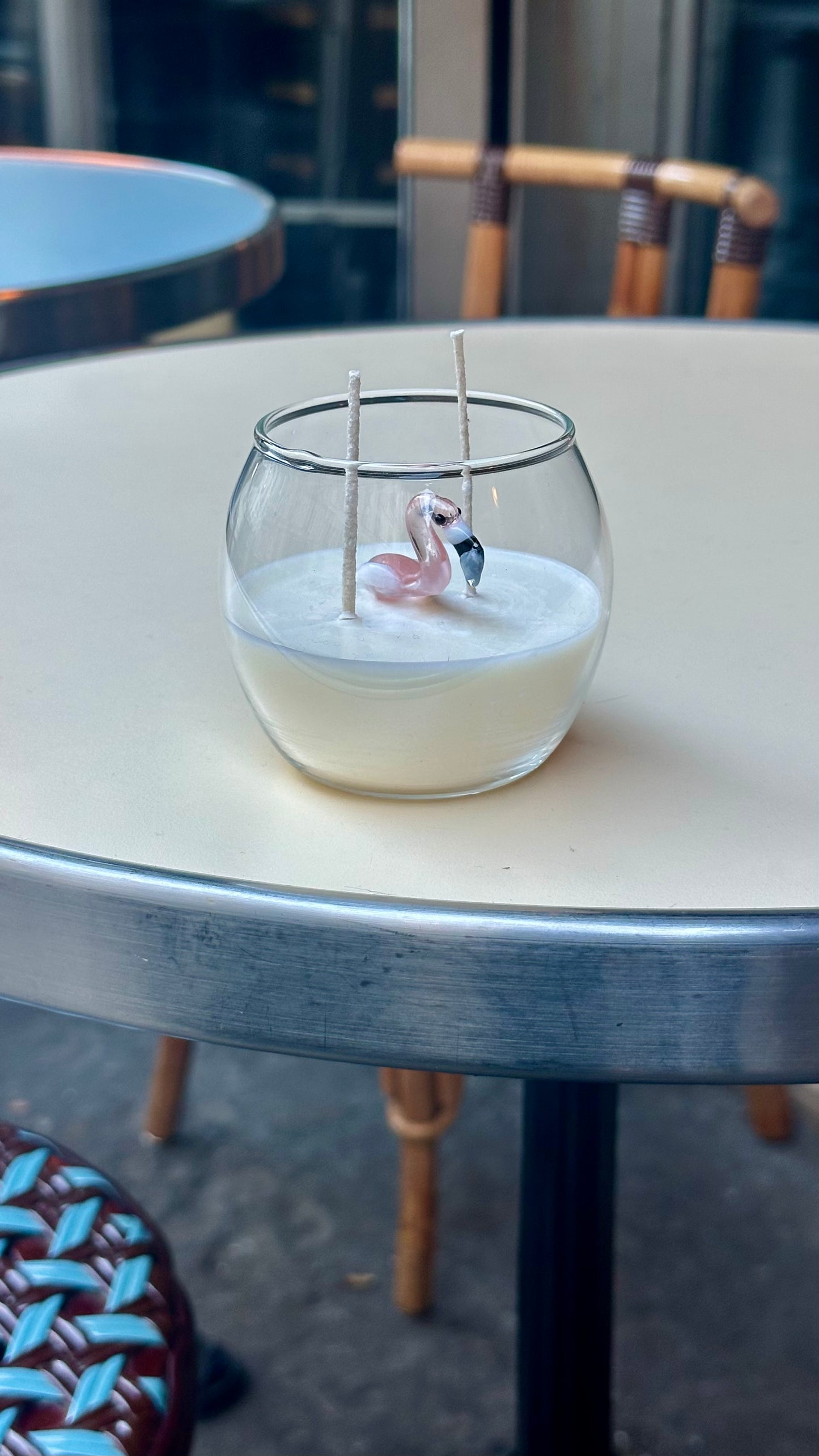 Bougie Flamant Rose